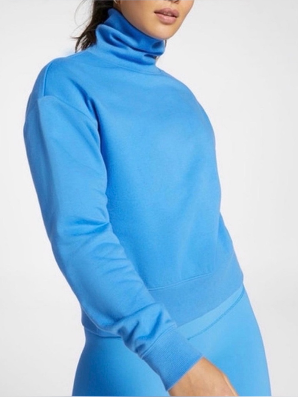 CALIA By Carrie Underwood| Mock Neck Sweatshirt Caribbean Blue- Womens Large